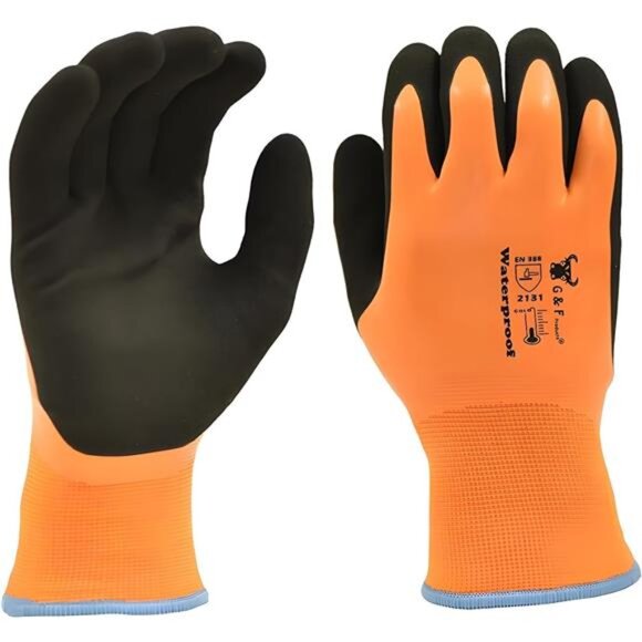 Waterproof cold weather Double Coated Windproof HPT Plam and Fingers Acrylic